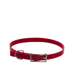 AK-9 Single Layer Nylon Collar 3/8" (9.5 mm), Red