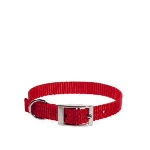 AK-9 Single Layer Nylon Collar 5/8" (15.9 mm), Red