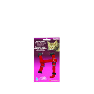 Burgham Adjustable 3/8" Kitten Harness, Red