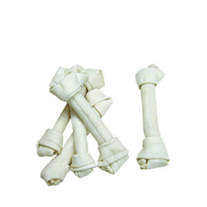 Burgham Rawhide White Knotted Bone