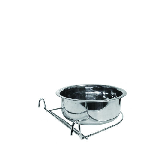 SST Stainless Steel Bird Dish with Wire Holder