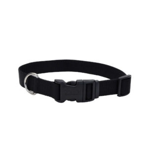 Coastal Adjustable Nylon Collar with Tuff Buckle, Black