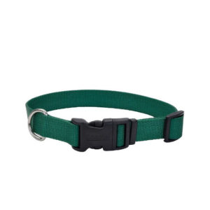 Coastal Adjustable Nylon Collar with Tuff Buckle, Hunter Green