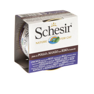 Schesir Chicken Fillets, Beef Fillets and Rice Natural Style
